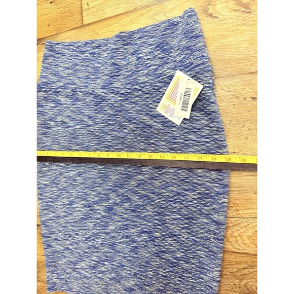 NEW Lularoe Cassie Skirt Women's L Blues Fitted  Pull On Stretch NWT - Picture 5 of 10